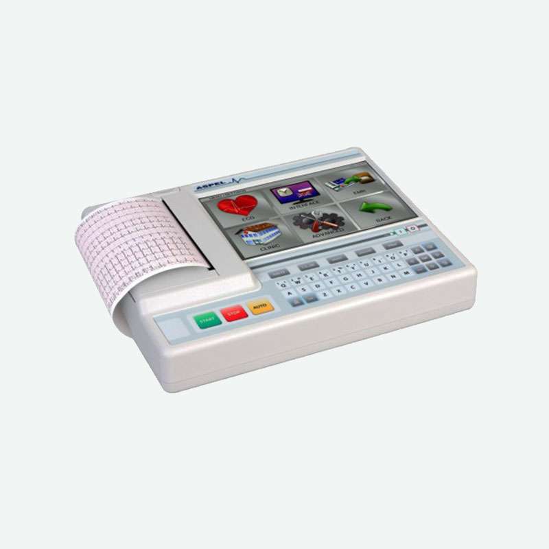 ECG électrocardiographe compact à 12 pistes AsCARD GREY ASPEL
